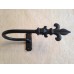 Wrought Iron Metal Double rail curtain voile pole rod with rings and fittings 